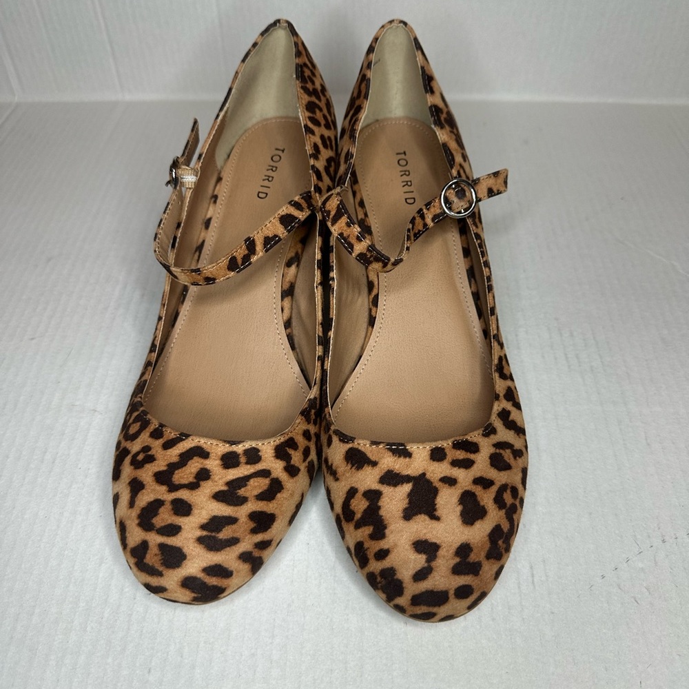 Torrid Leopard FS Mary Jane Block Heel Size 13W